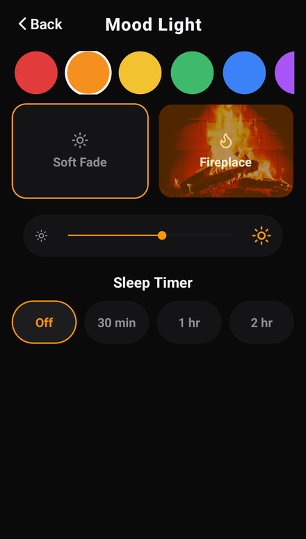 Night lamp — soft light and a sleep timer